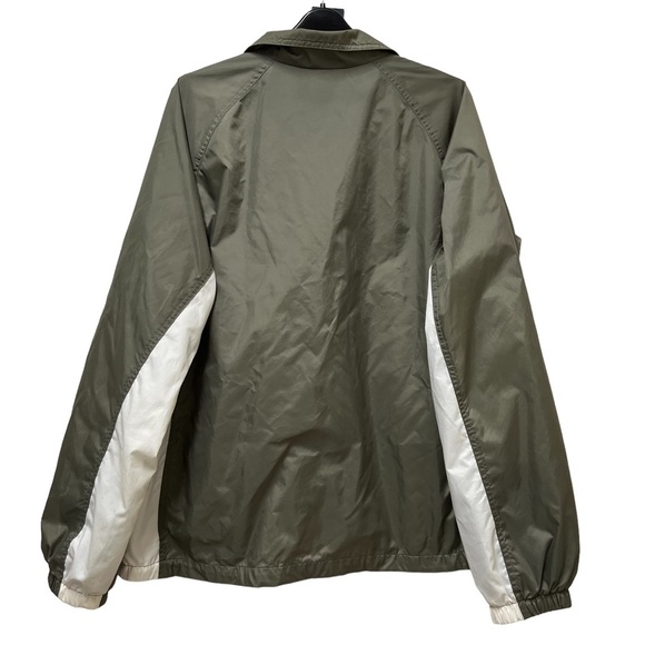 Nike Windbreaker Jacket Nylon Gray Green Lightweight Zip Front Size Large - Picture 2 of 5